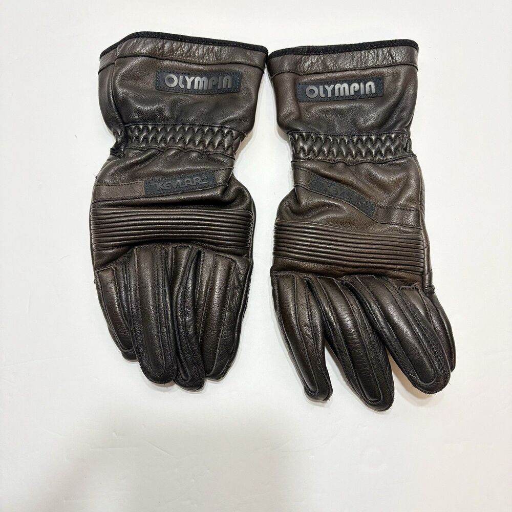 Olympia Men’s XL Black Leather Wind- Tex Riding Gloves